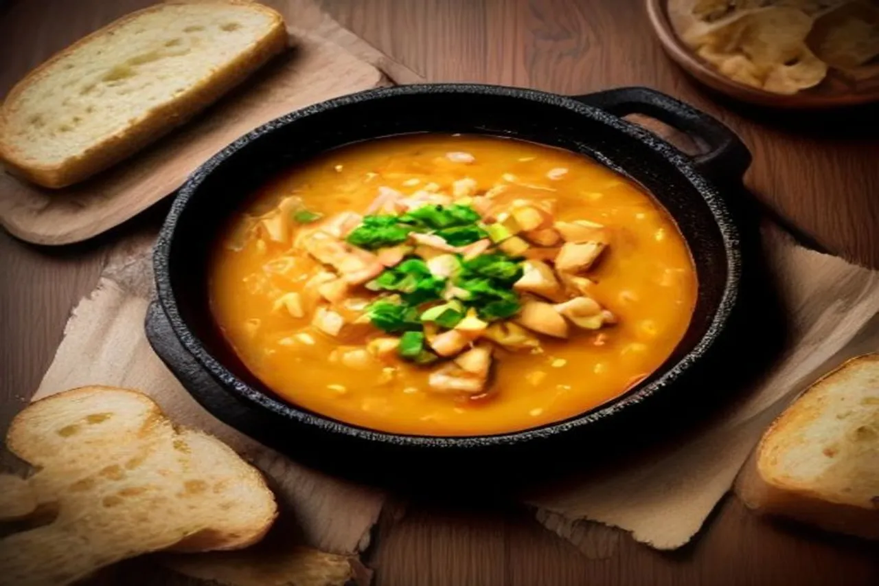 Authentic Bread Soup Panade with Onions Chard and Mushrooms Recipe
