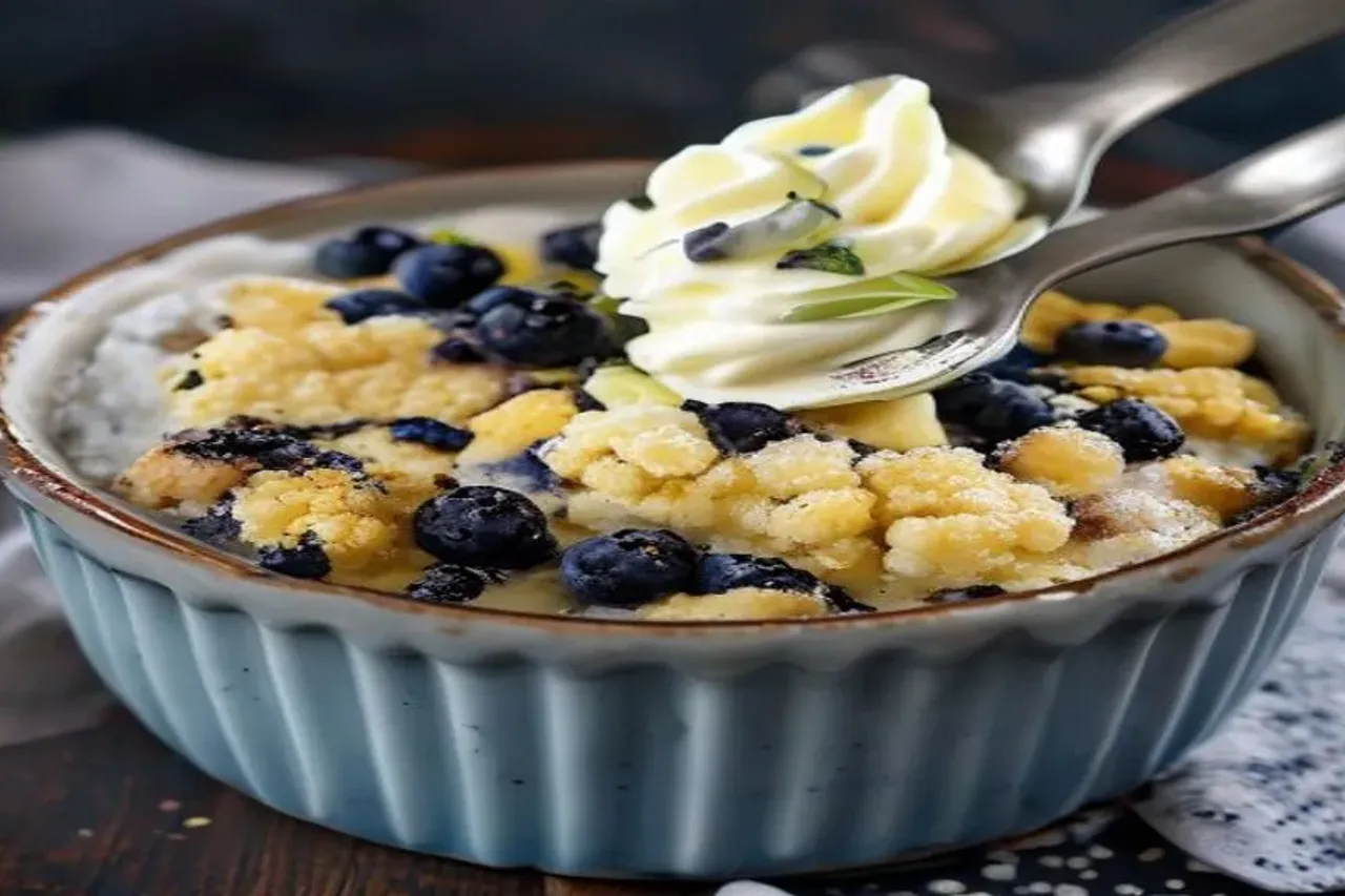 The Best Homemade Blueberry Corn Spoon Cake Recipe
