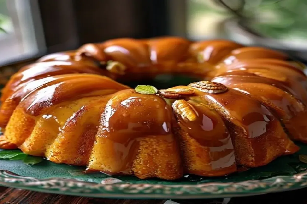 The Ultimate Banana Pound Cake with Caramel Glaze Recipe