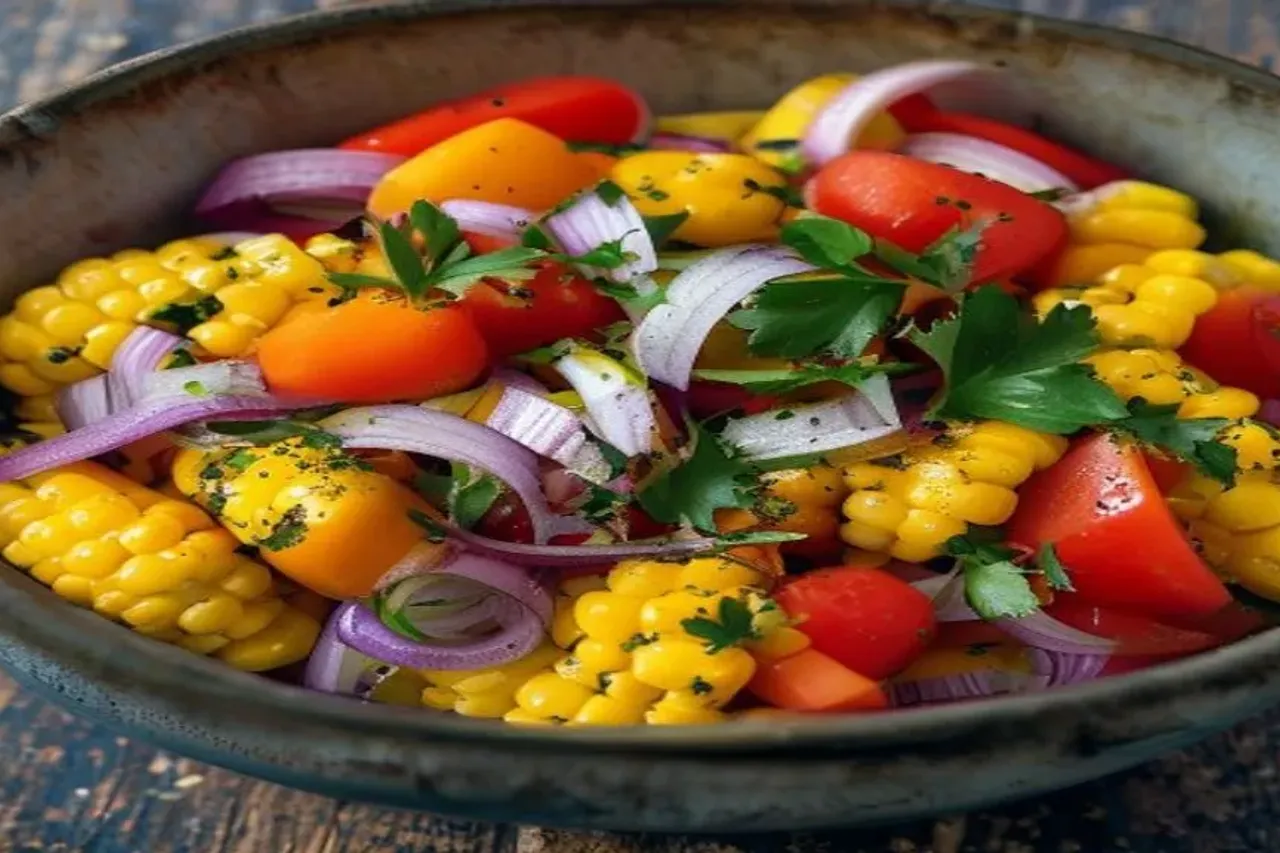 The Ultimate Corn, Sweet Onion, and Tomato Salad Recipe