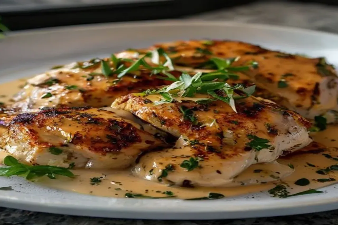 The Ultimate Garlic Cream Sauce over Chicken Breasts Recipe