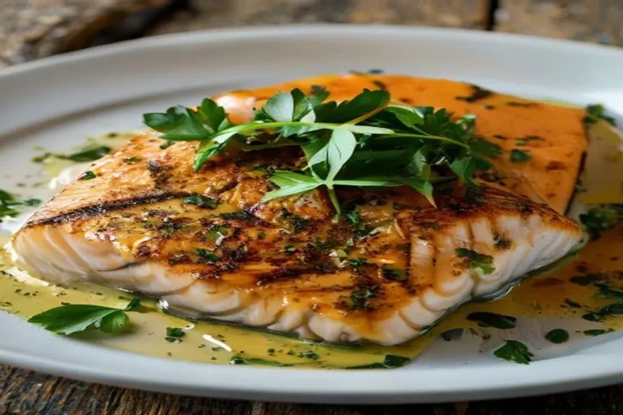 The Ultimate Grilled Salmon with Creamy Pesto Sauce Recipe
