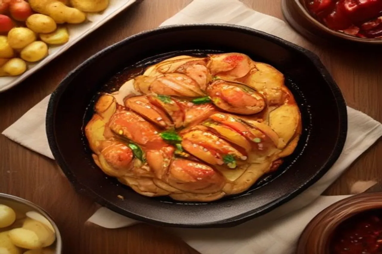 The Ultimate Honey Roasted Chicken Thighs with Potatoes, Apples, and Shallots Recipe