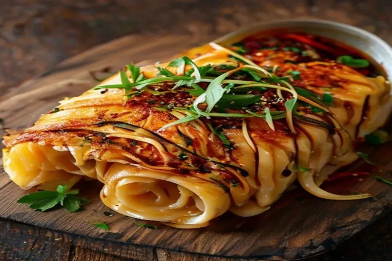 The Ultimate Indo-Chinese Schezwan Noodles Frankie Recipe