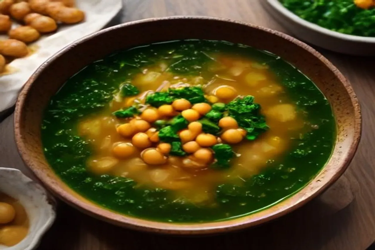 The Ultimate Kale Sausage Soup with Tomatoes and Chickpeas Recipe