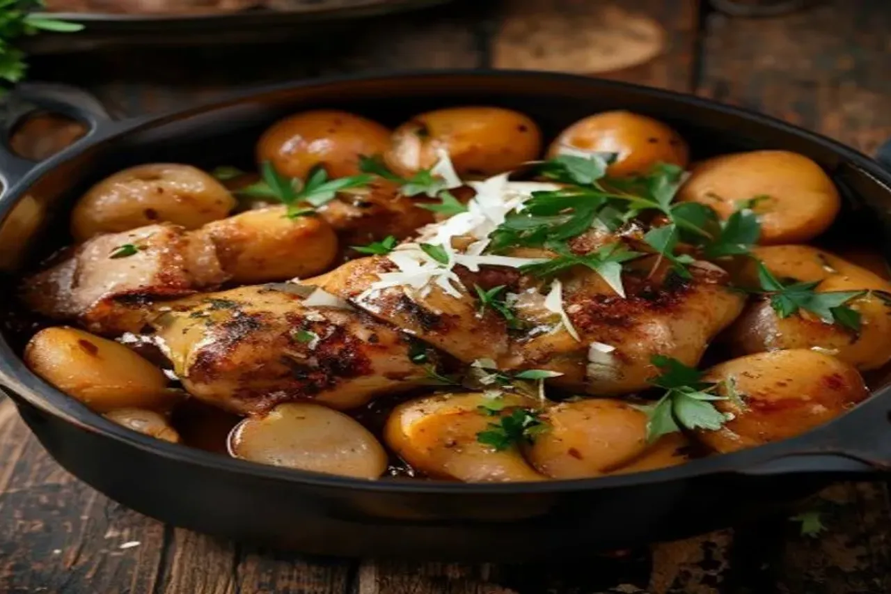 The Ultimate Slow Cooker Parmesan Chicken Thighs and Potatoes Recipe