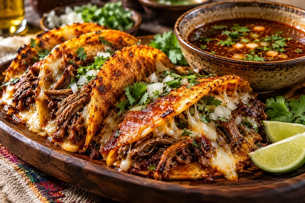 The Ultimate Wagyu Quesabirria Tacos with Rich Birria ConsomΓ© Recipe